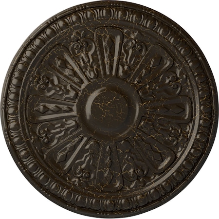 Raymond Ceiling Medallion (Fits Canopies up to 5 3/8"), 18"OD x 1 1/4"P, Stone Hearth Crackle